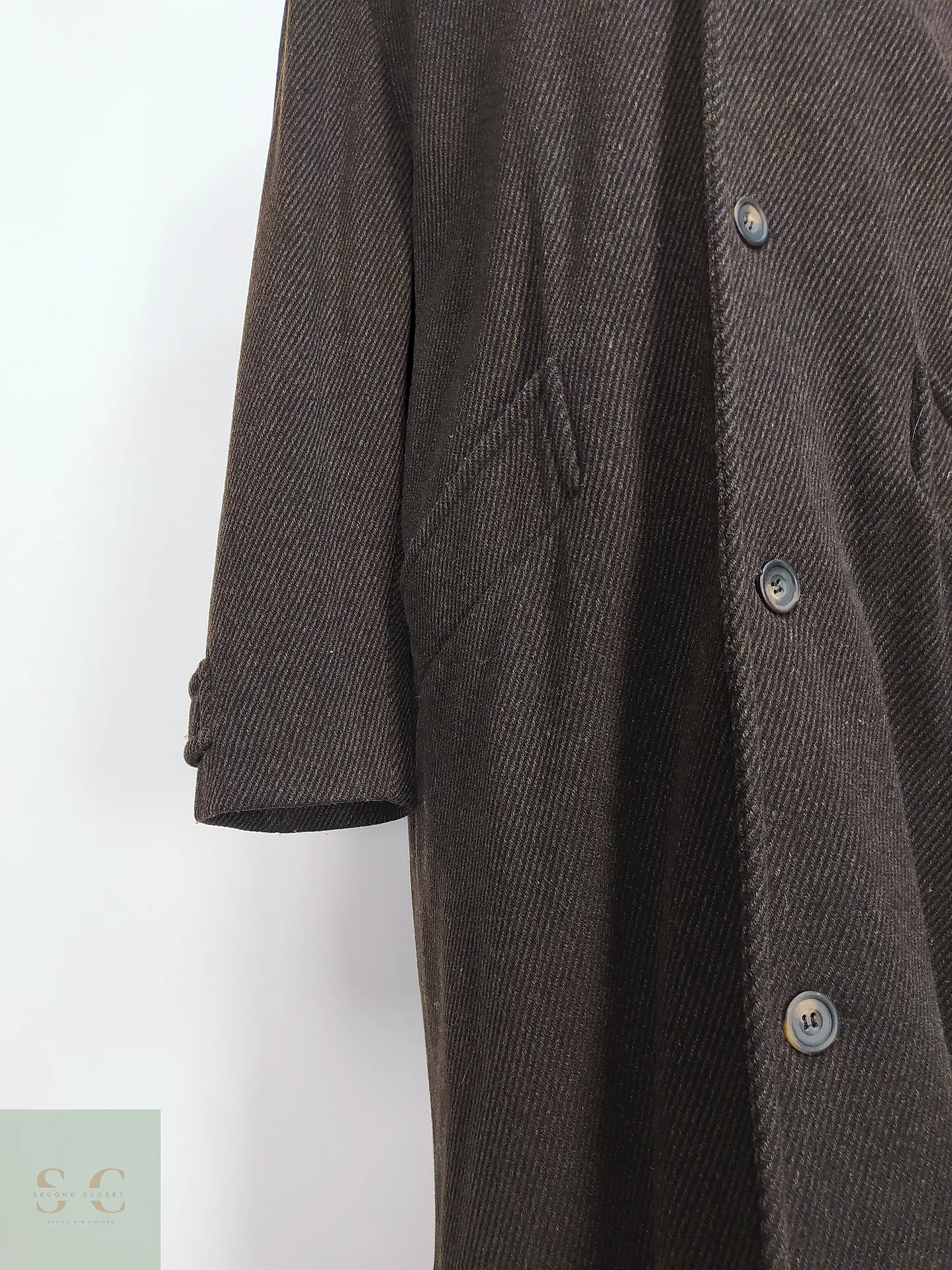 Abrigo Largo Café The Territory Ahead 80% Lana Talla L 3