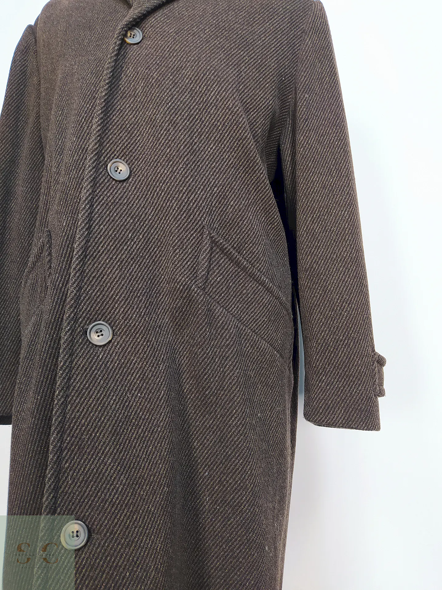 Abrigo Largo Café The Territory Ahead 80% Lana Talla L 4