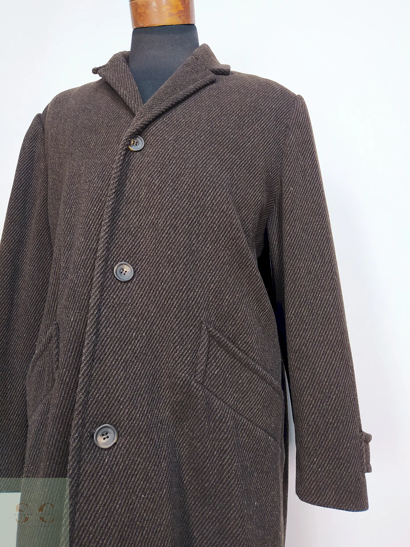 Abrigo Largo Café The Territory Ahead 80% Lana Talla L 5