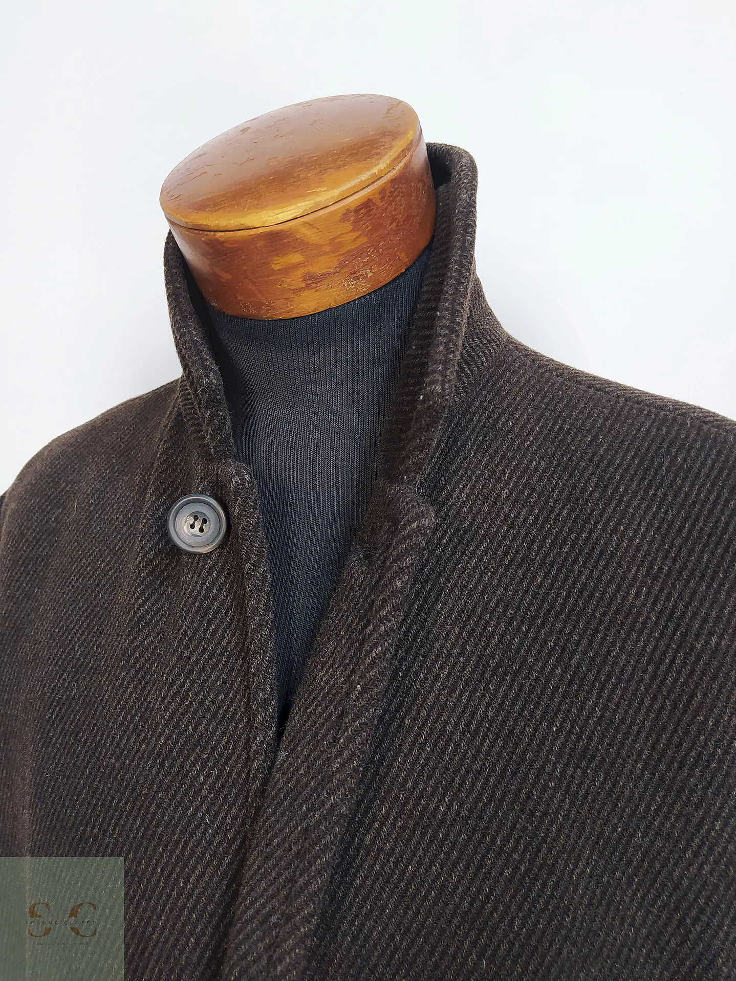 Abrigo Largo Café The Territory Ahead 80% Lana Talla L 11