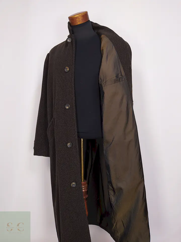 Abrigo Largo Café The Territory Ahead 80% Lana Talla L 12