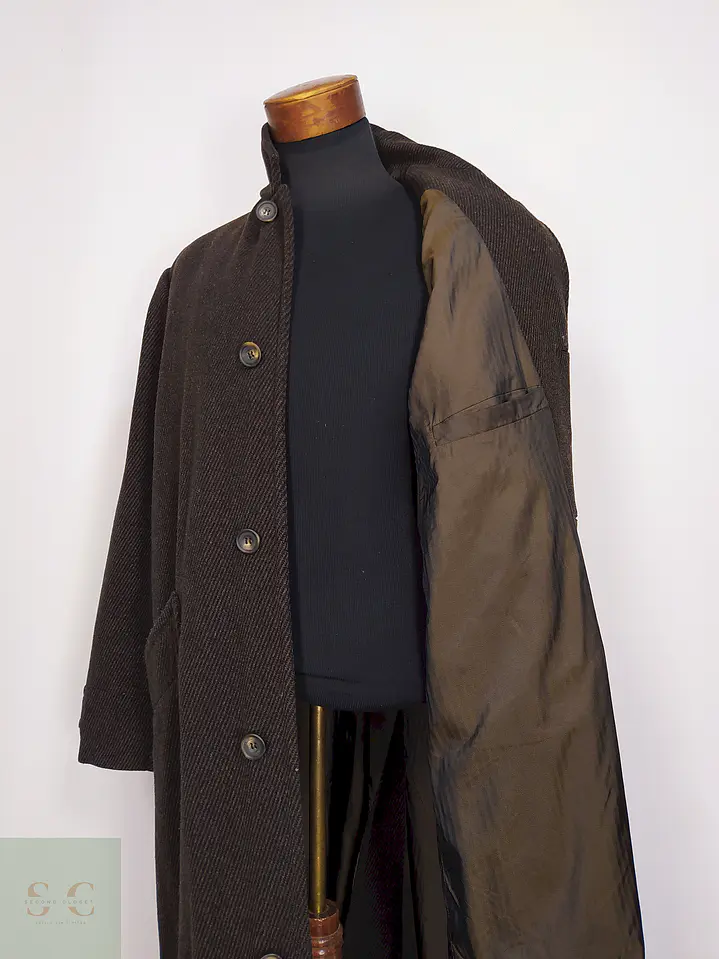 Abrigo Largo Café The Territory Ahead 80% Lana Talla L 13
