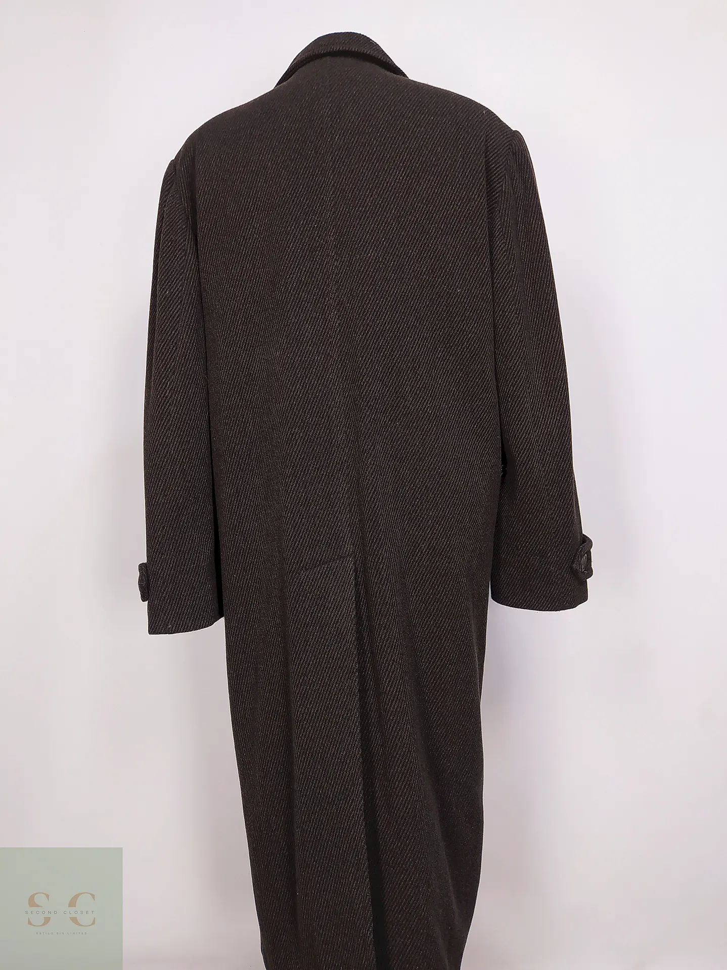 Abrigo Largo Café The Territory Ahead 80% Lana Talla L 16