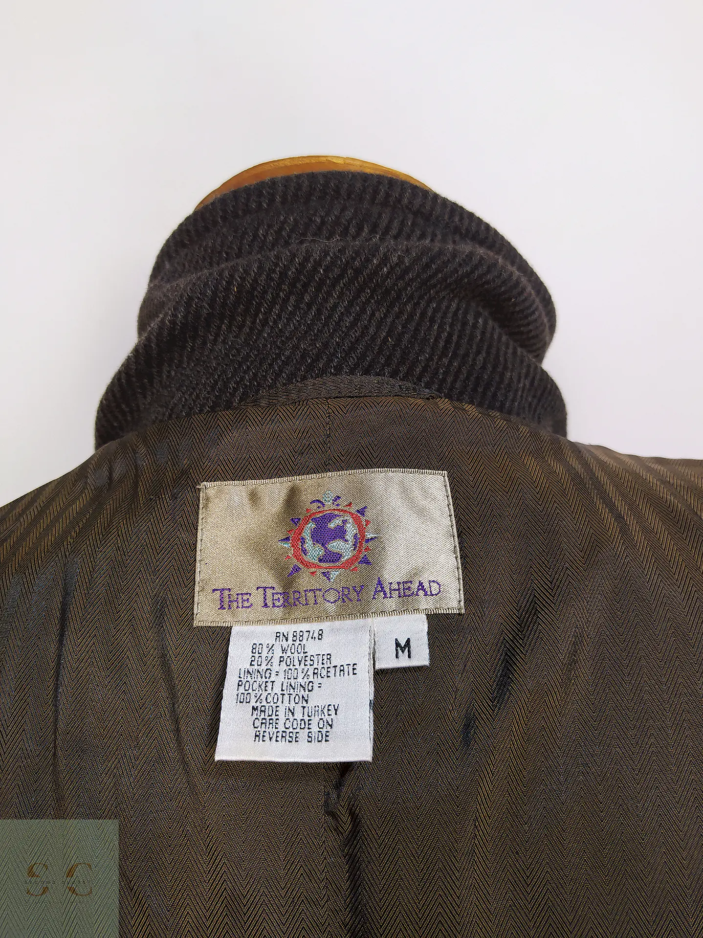 Abrigo Largo Café The Territory Ahead 80% Lana Talla L 18