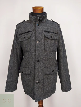 Chaqueta Utilitaria Plomo Angelo Litrico 80% Lana Talla L