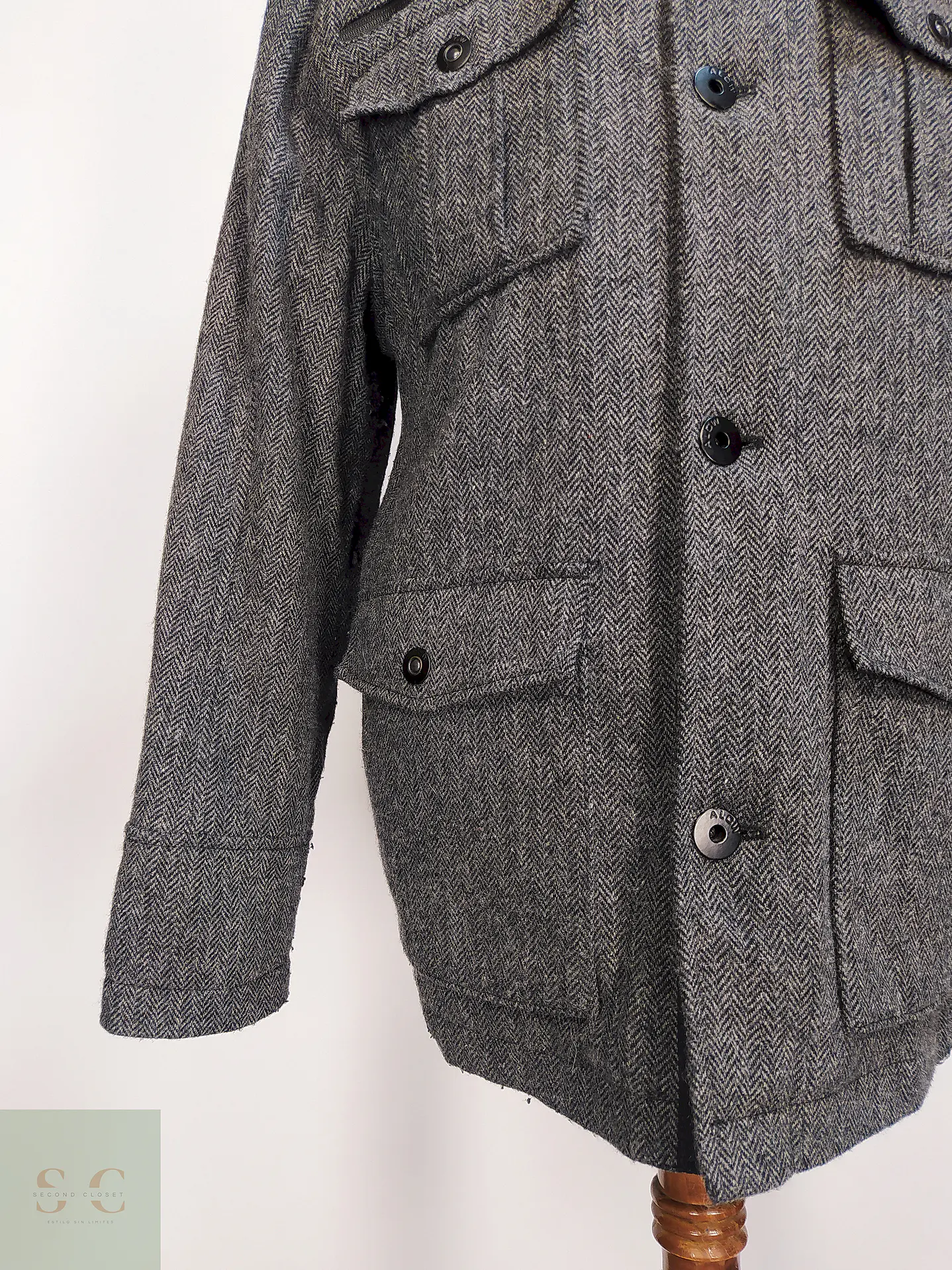 Chaqueta Utilitaria Plomo Angelo Litrico 80% Lana Talla L 2