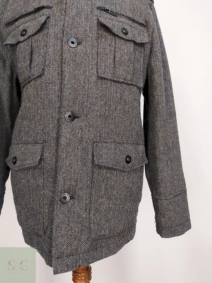 Chaqueta Utilitaria Plomo Angelo Litrico 80% Lana Talla L 3