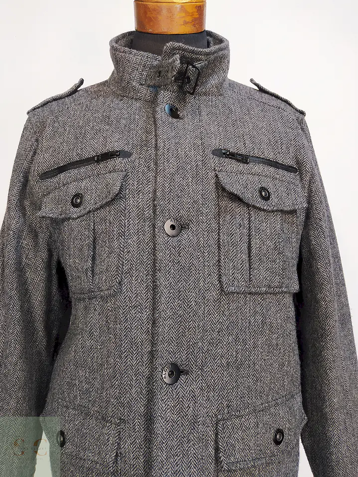Chaqueta Utilitaria Plomo Angelo Litrico 80% Lana Talla L 4