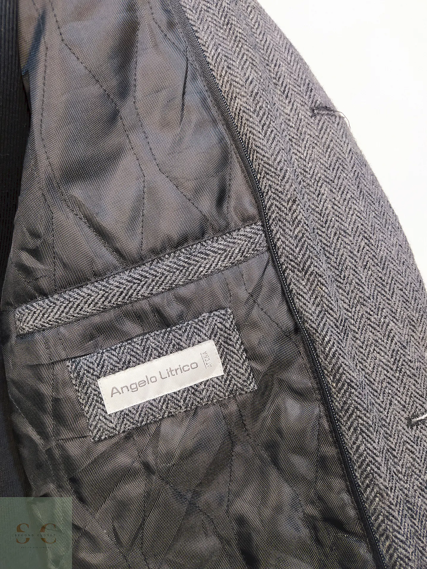 Chaqueta Utilitaria Plomo Angelo Litrico 80% Lana Talla L 7
