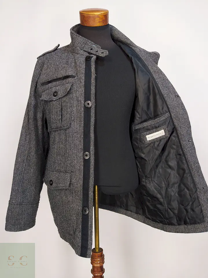 Chaqueta Utilitaria Plomo Angelo Litrico 80% Lana Talla L 9