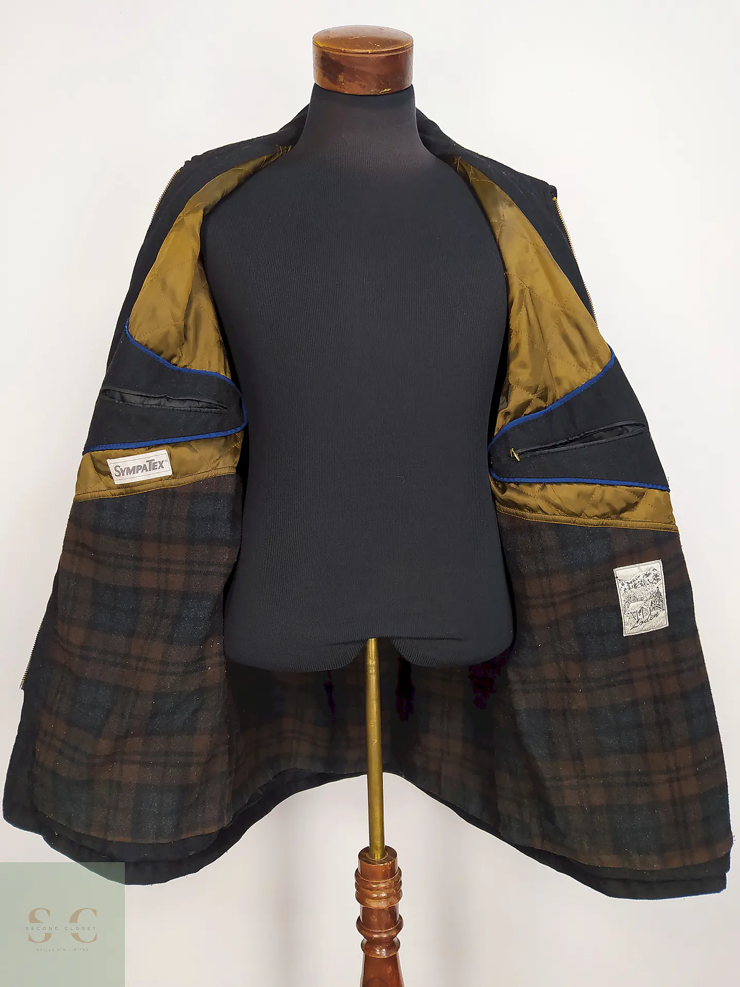 Chaquetón BSM Alpen Loden Plomo 50% Lana – Sympatex – Talla 2XL 17