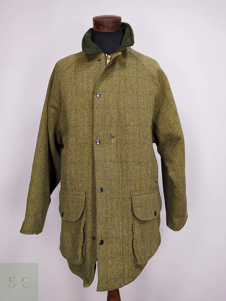 Abrigo Chaquetón Saddle Country Wear England Lana Tweed Talla 2XL 1