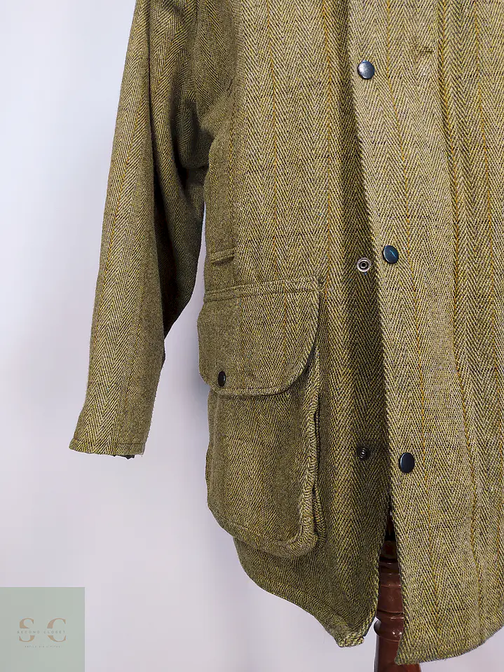 Abrigo Chaquetón Saddle Country Wear England Lana Tweed Talla 2XL 8