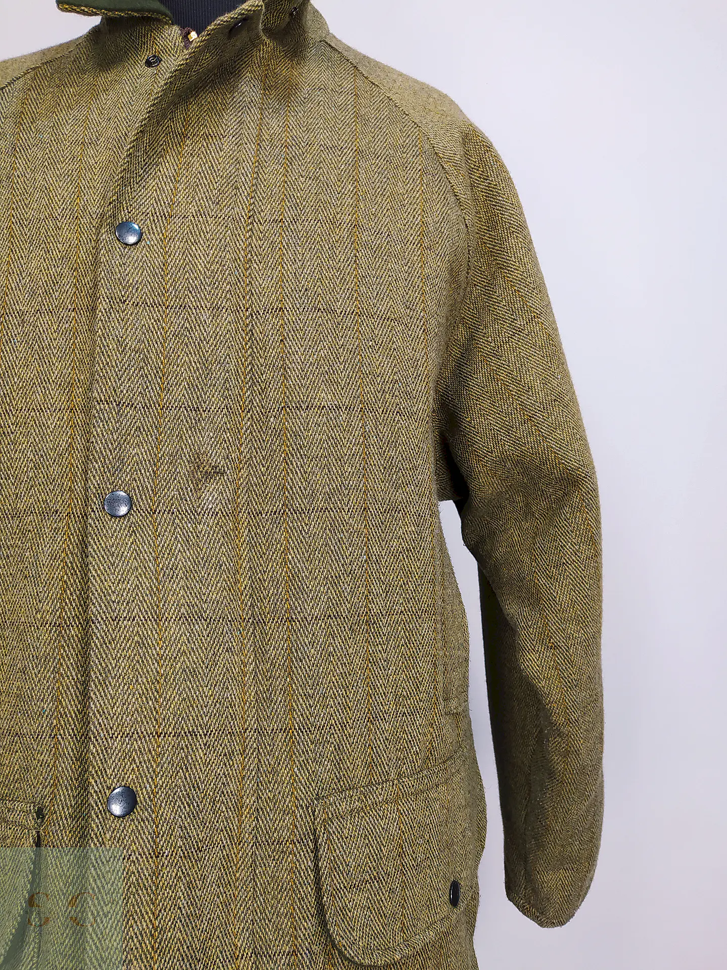 Abrigo Chaquetón Saddle Country Wear England Lana Tweed Talla 2XL 7