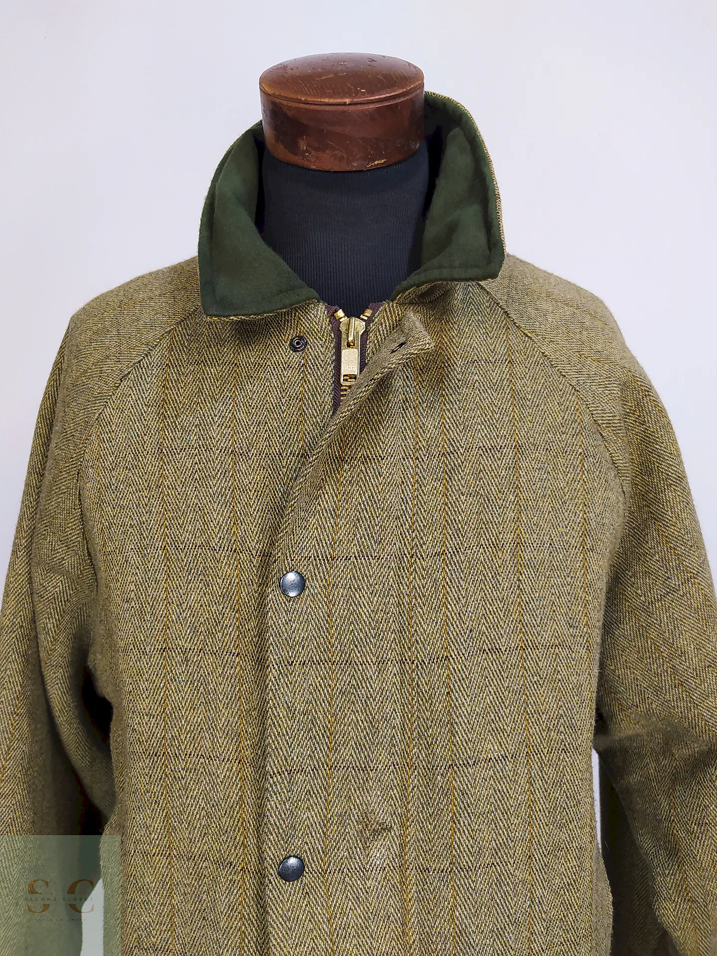 Abrigo Chaquetón Saddle Country Wear England Lana Tweed Talla 2XL 4
