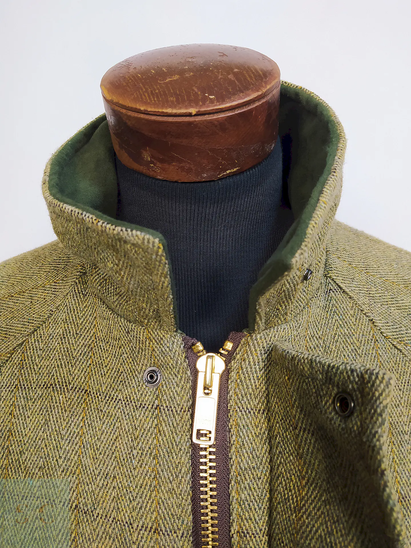 Abrigo Chaquetón Saddle Country Wear England Lana Tweed Talla 2XL 6