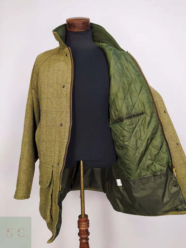 Abrigo Chaquetón Saddle Country Wear England Lana Tweed Talla 2XL 11