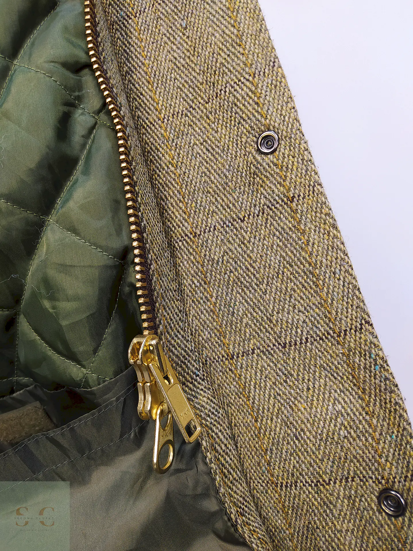 Abrigo Chaquetón Saddle Country Wear England Lana Tweed Talla 2XL 13