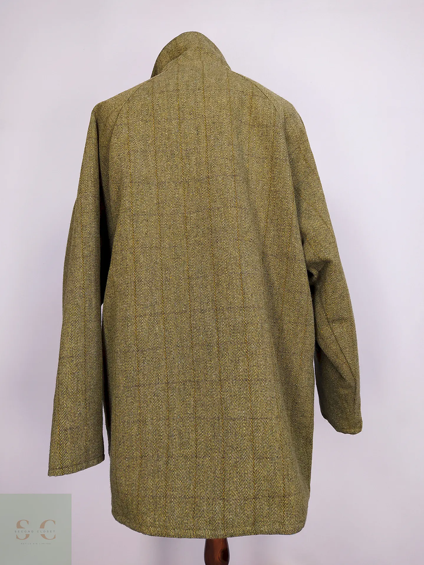 Abrigo Chaquetón Saddle Country Wear England Lana Tweed Talla 2XL 10