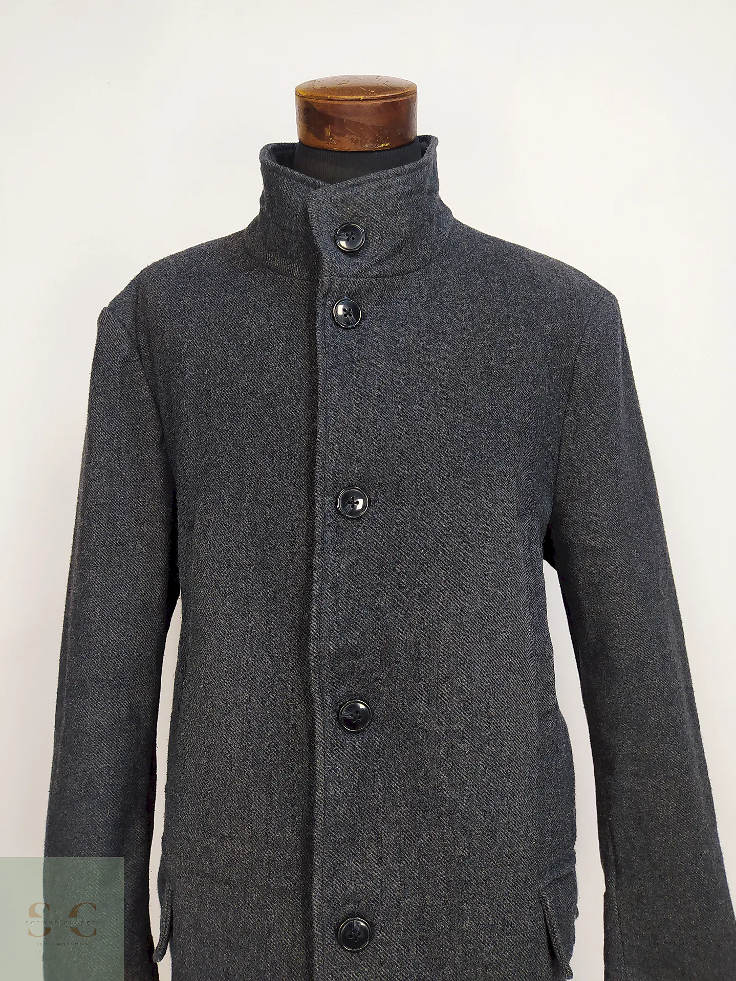 Abrigo Plomo Tailor and Son Lana Talla 2XL 5