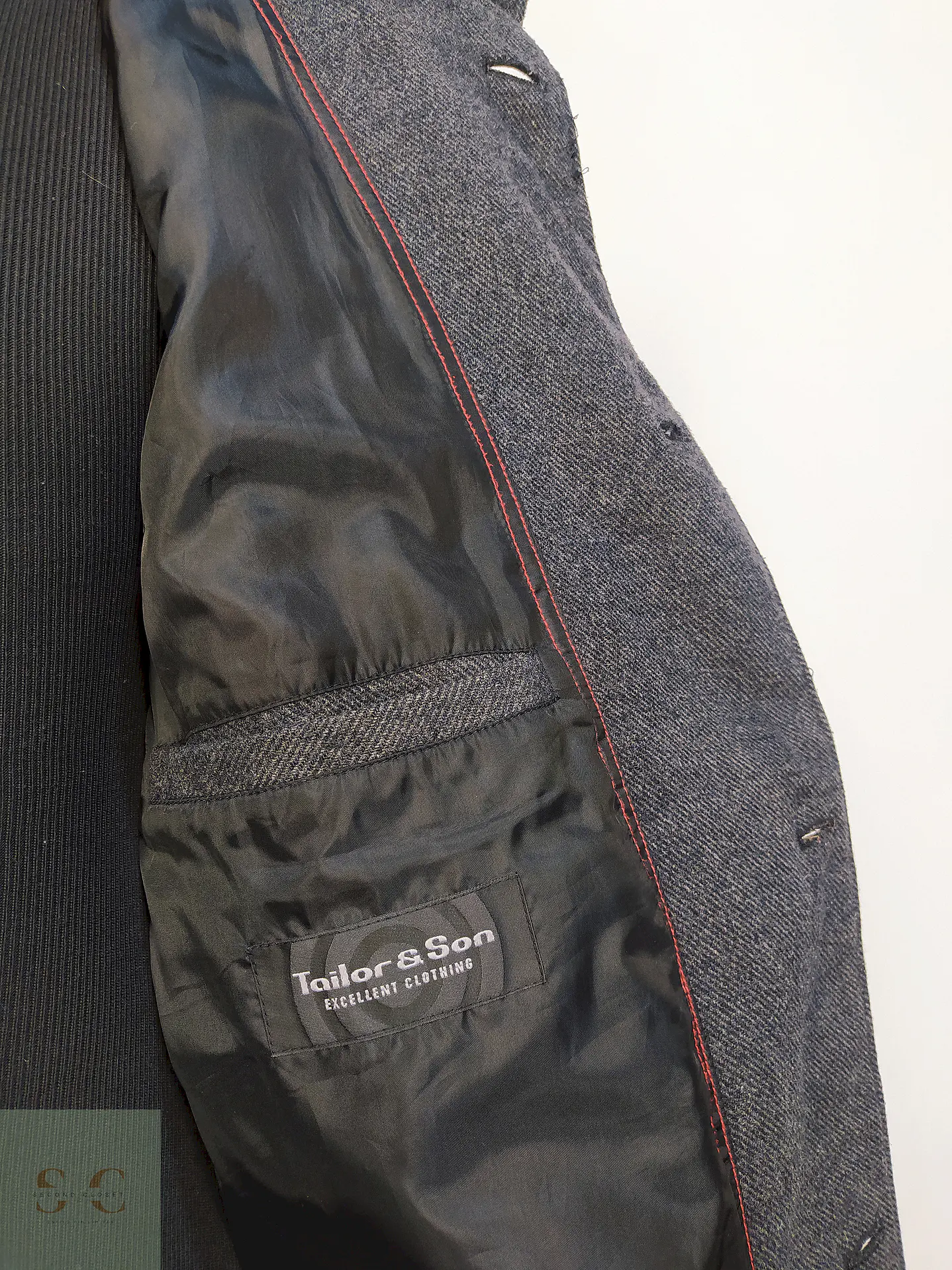 Abrigo Plomo Tailor and Son Lana Talla 2XL 8