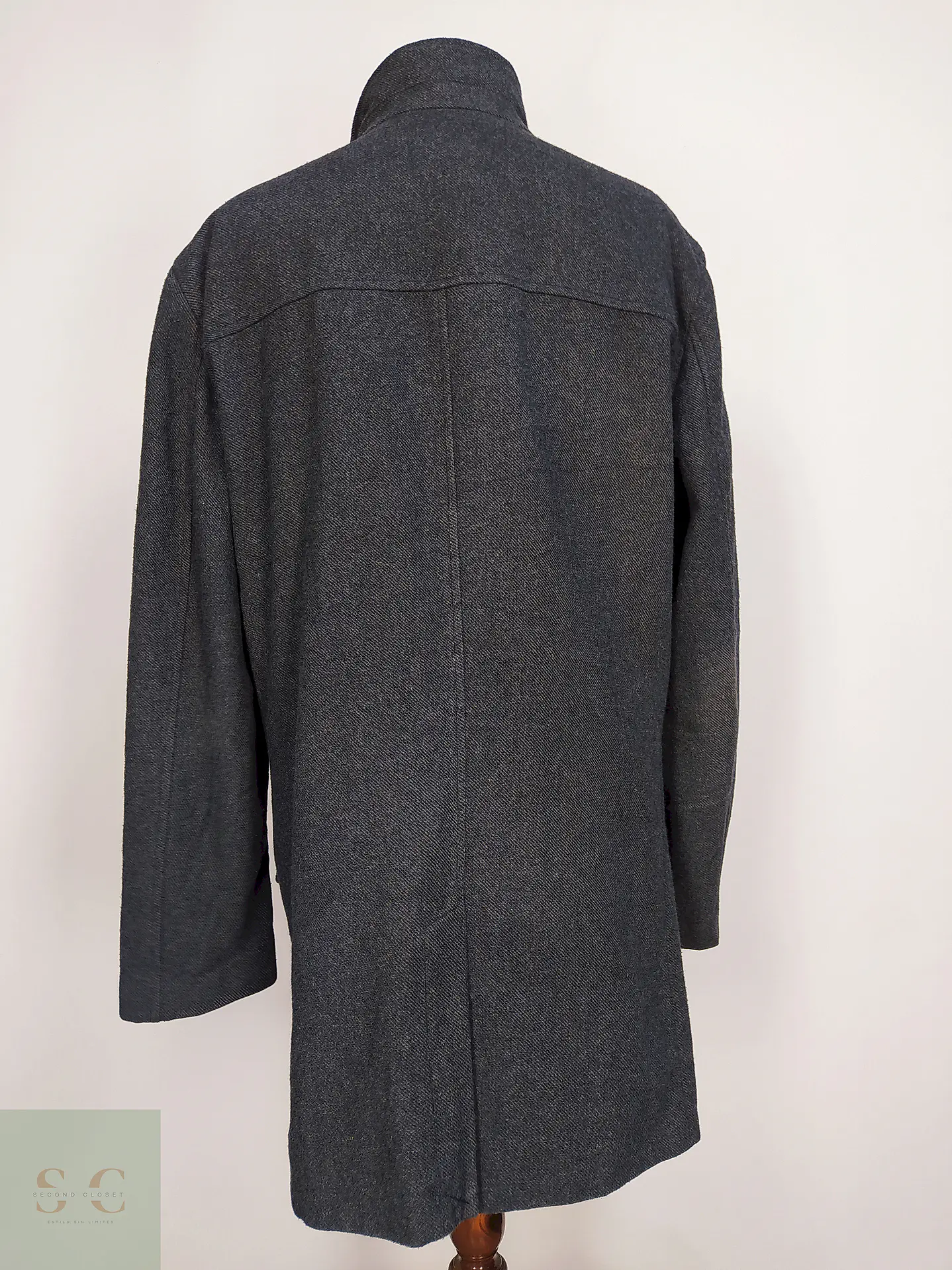 Abrigo Plomo Tailor and Son Lana Talla 2XL 12
