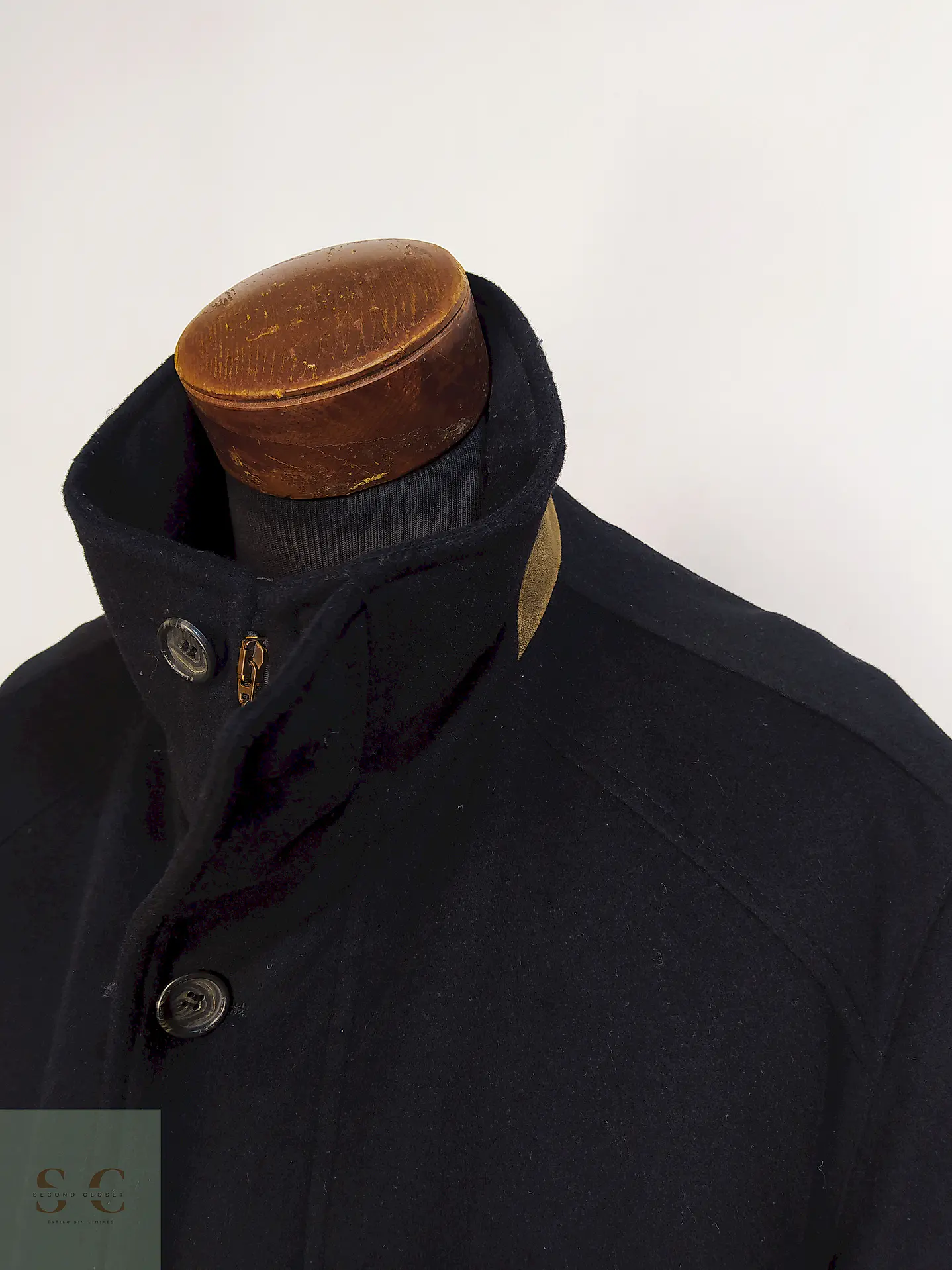 Abrigo Chaquetón Negro Westbury Lana Talla 2XL 5