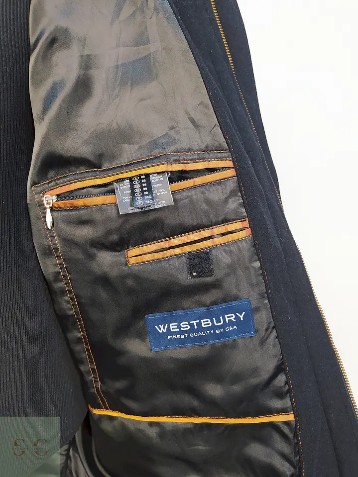 Abrigo Chaquetón Negro Westbury Lana Talla 2XL 13
