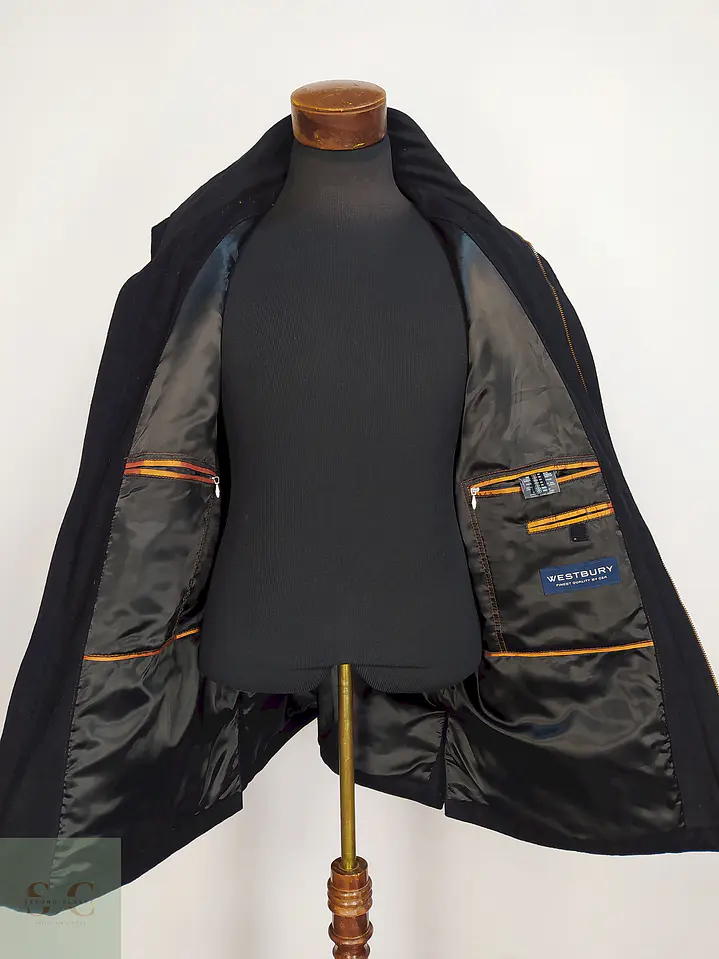Abrigo Chaquetón Negro Westbury Lana Talla 2XL 14