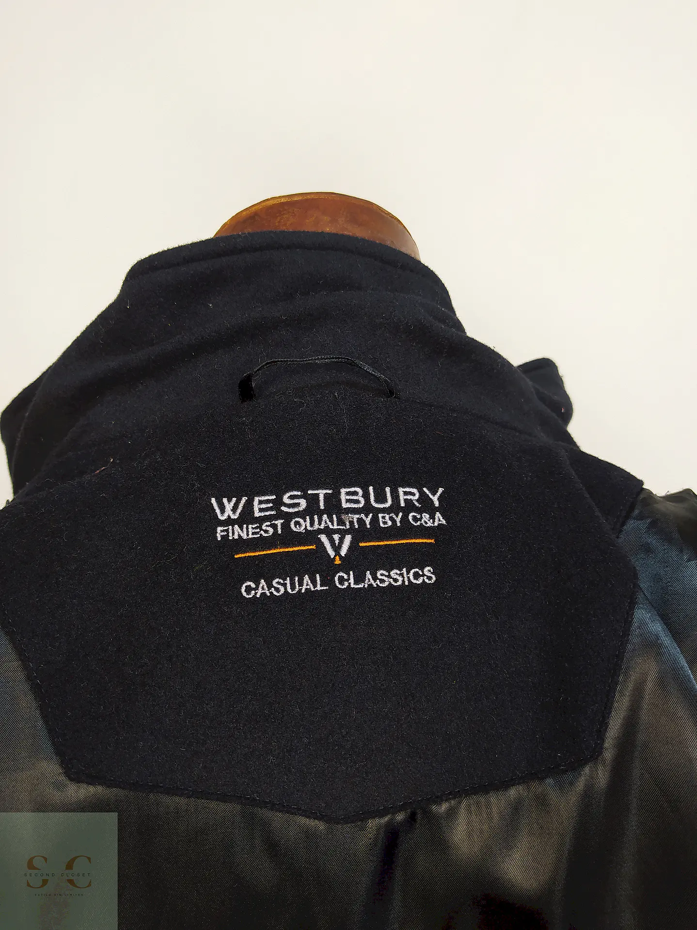 Abrigo Chaquetón Negro Westbury Lana Talla 2XL 17