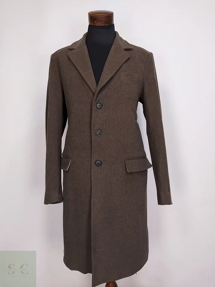 Abrigo Clásico Vintage Café Lana – Talla L 1