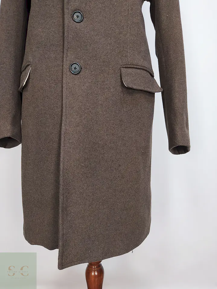 Abrigo Clásico Vintage Café Lana – Talla L 5