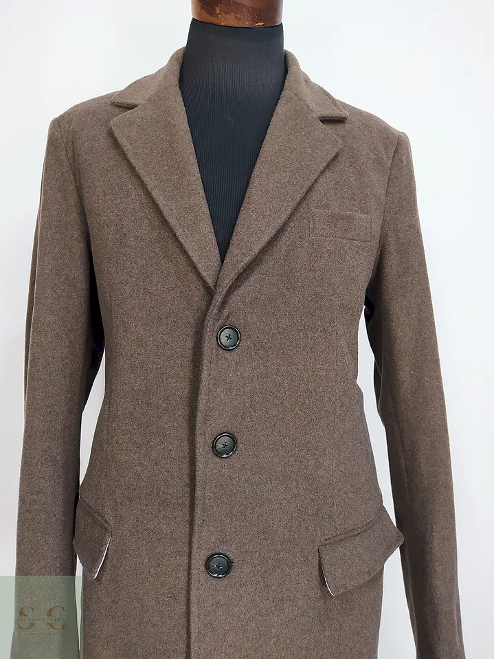 Abrigo Clásico Vintage Café Lana – Talla L 7