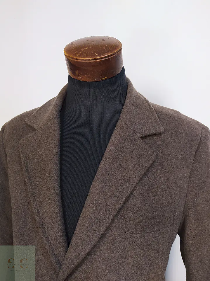 Abrigo Clásico Vintage Café Lana – Talla L 9