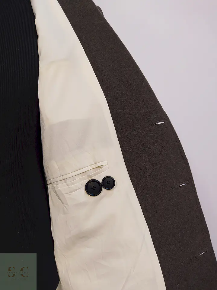 Abrigo Clásico Vintage Café Lana – Talla L 10