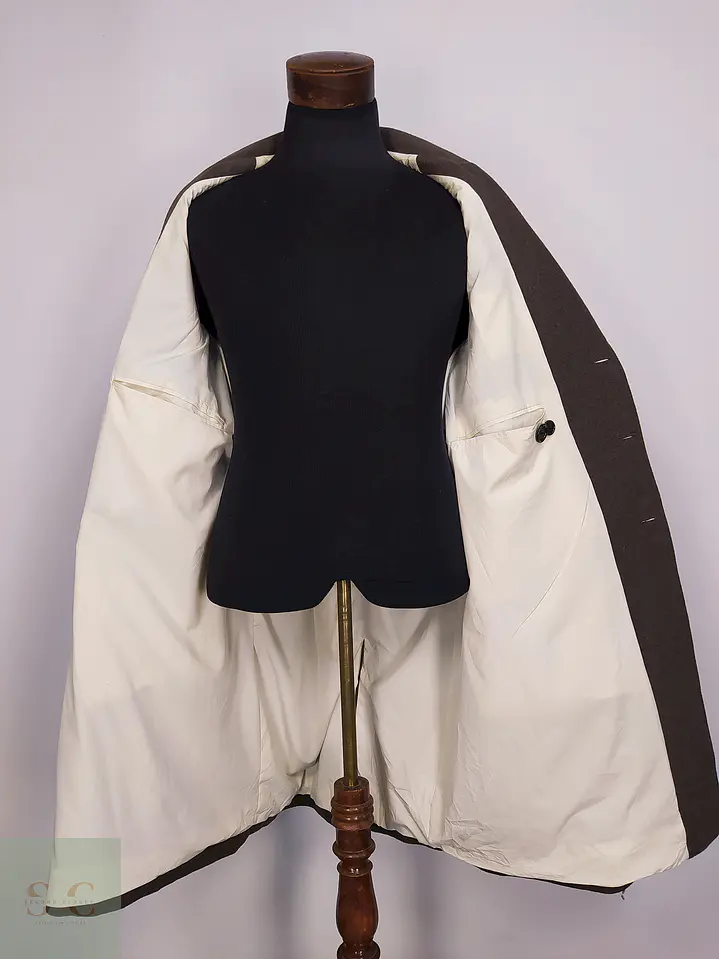 Abrigo Clásico Vintage Café Lana – Talla L 13
