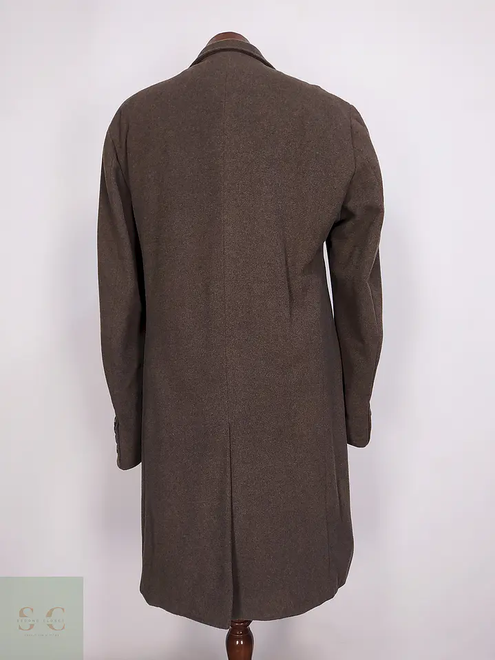 Abrigo Clásico Vintage Café Lana – Talla L 14