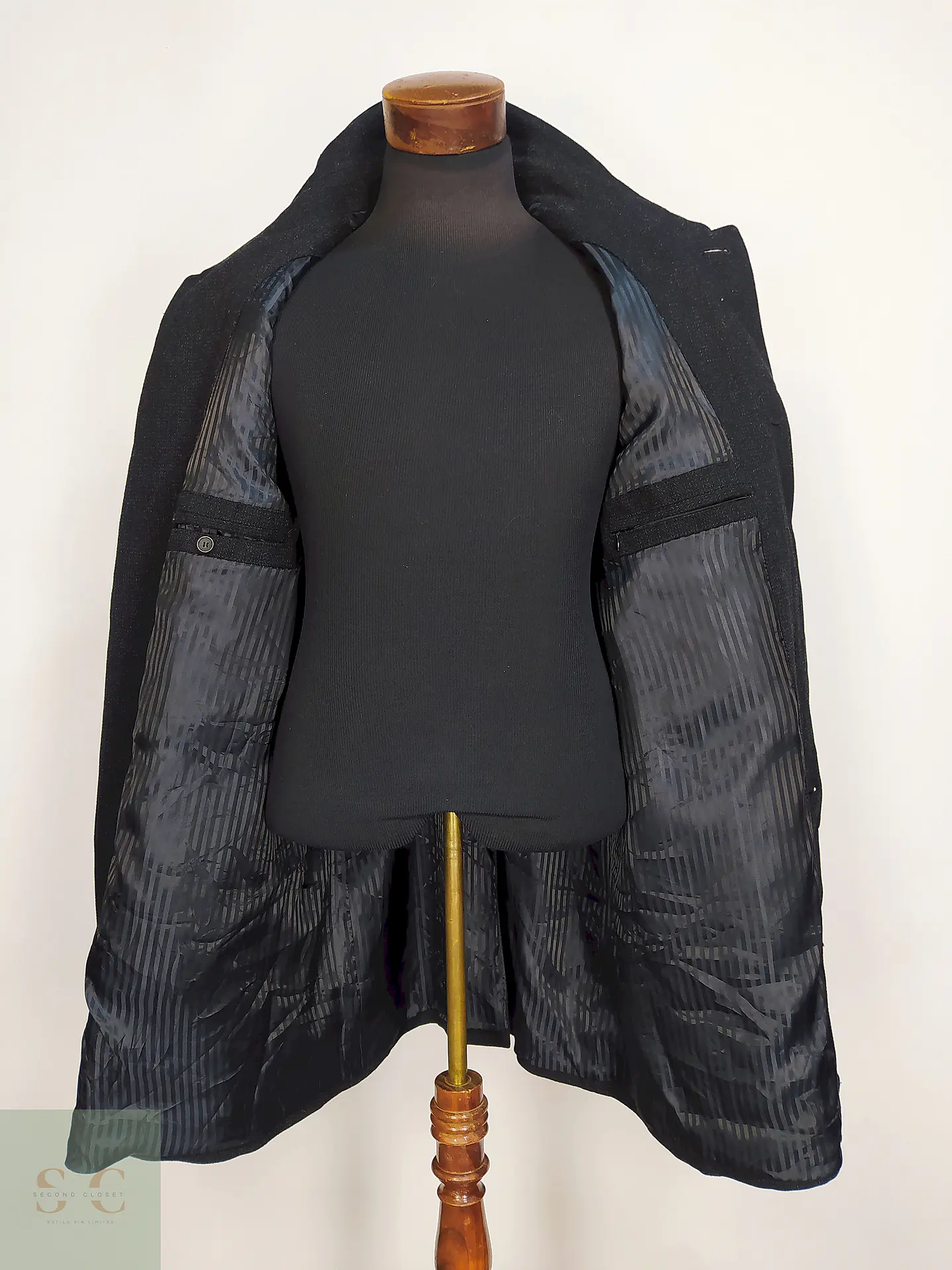 Abrigo Plomo Esprit Lana Virgen Talla LXL 11