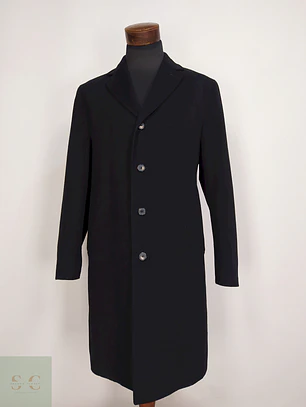 Abrigo Bugatti Negro Lana Virgen Cashmere Talla L