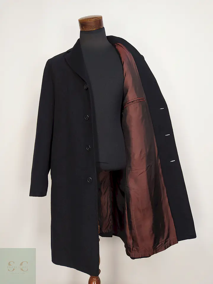 Abrigo Bugatti Negro Lana Virgen Cashmere Talla L 6