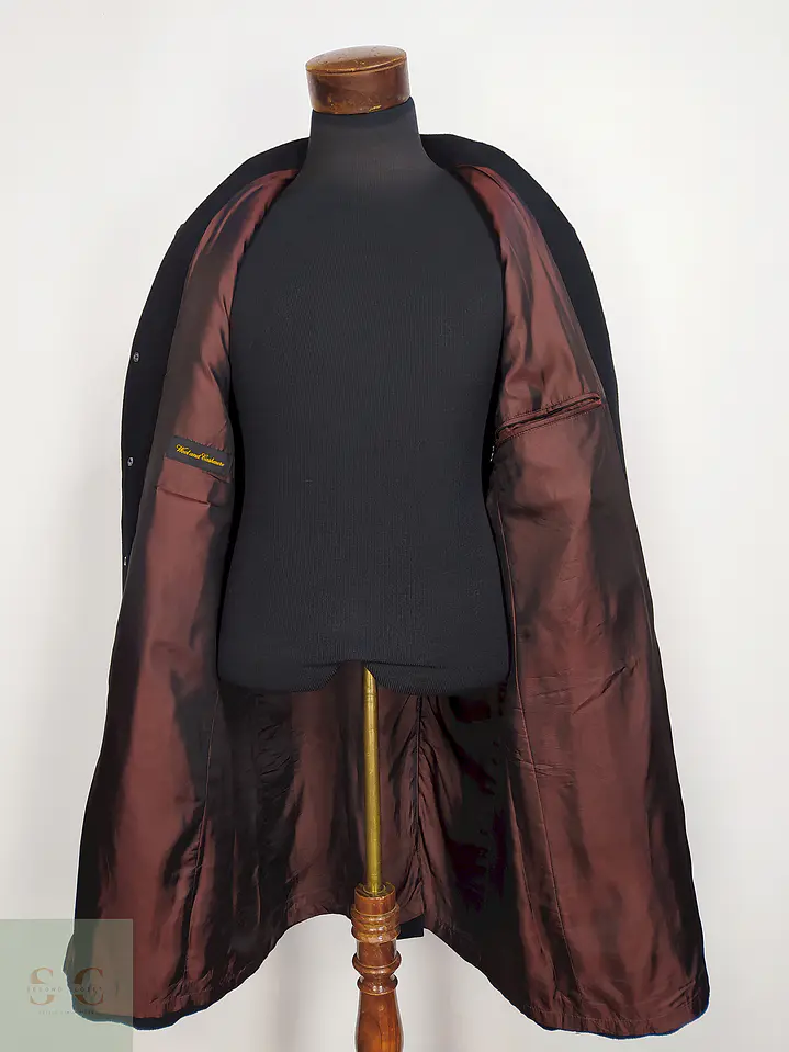Abrigo Bugatti Negro Lana Virgen Cashmere Talla L 7