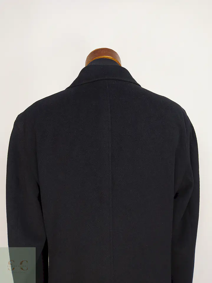 Abrigo Bugatti Negro Lana Virgen Cashmere Talla L 10