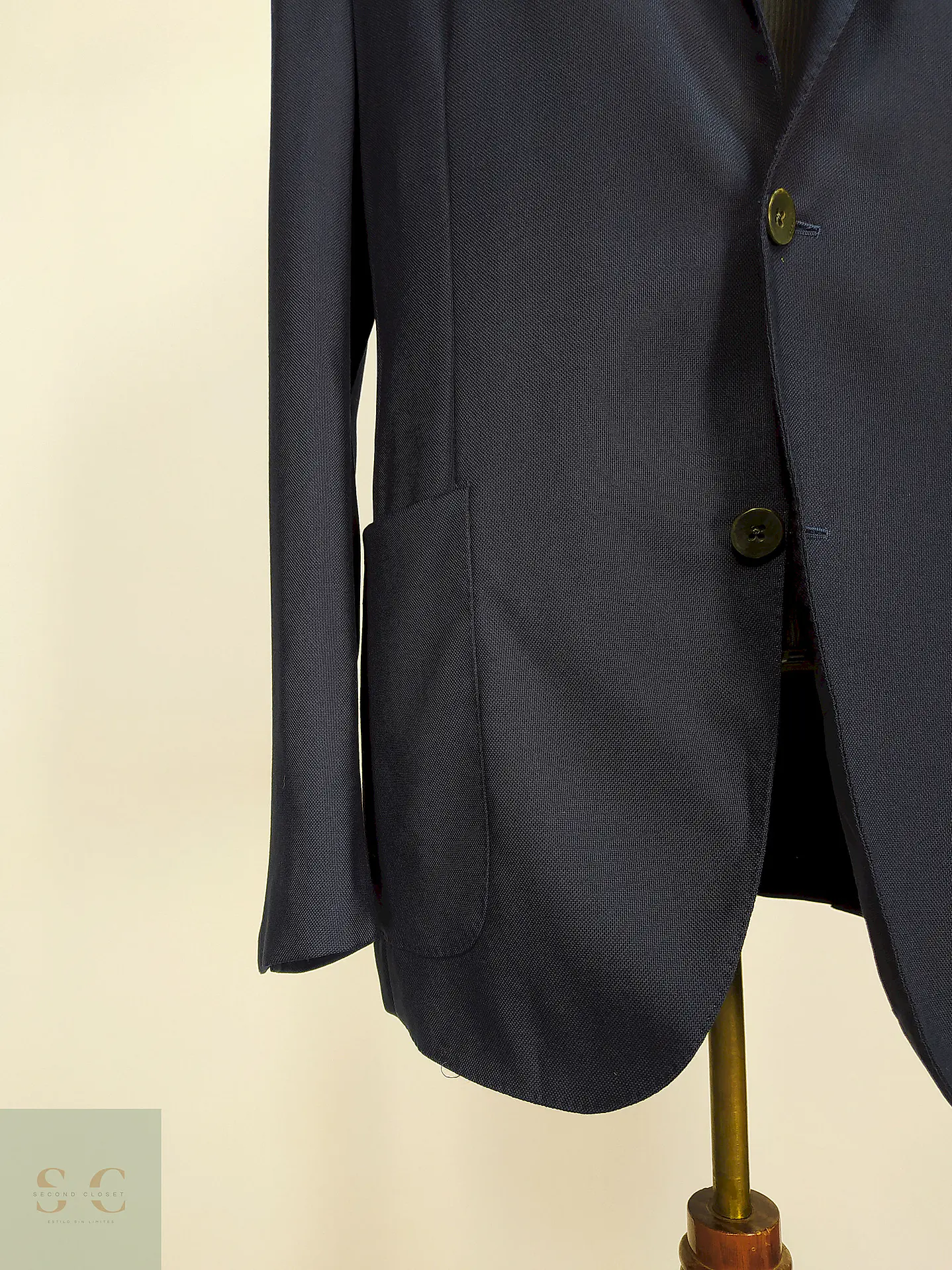 Blazer Boglioli Azul 100% Lana Virgem Talla M 3