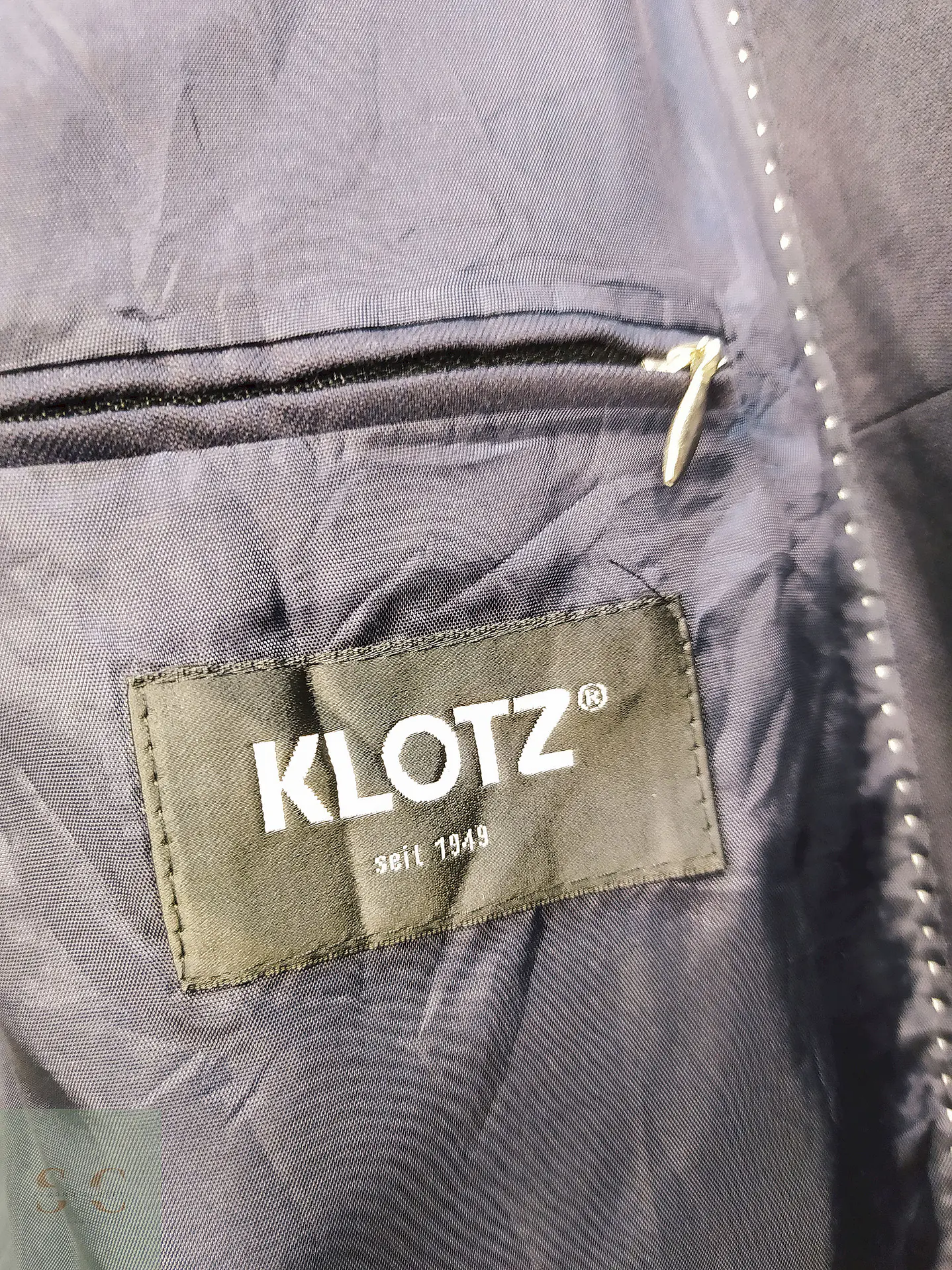 Blazer Klotz Azul Oscuro Lana Virgen Poliéster Elastano Talla XXXL 9