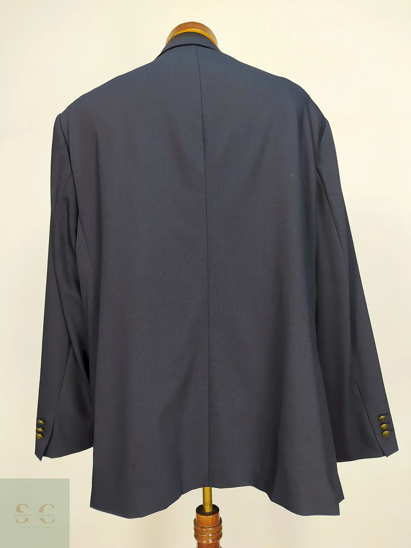 Blazer Klotz Azul Oscuro Lana Virgen Poliéster Elastano Talla XXXL 11