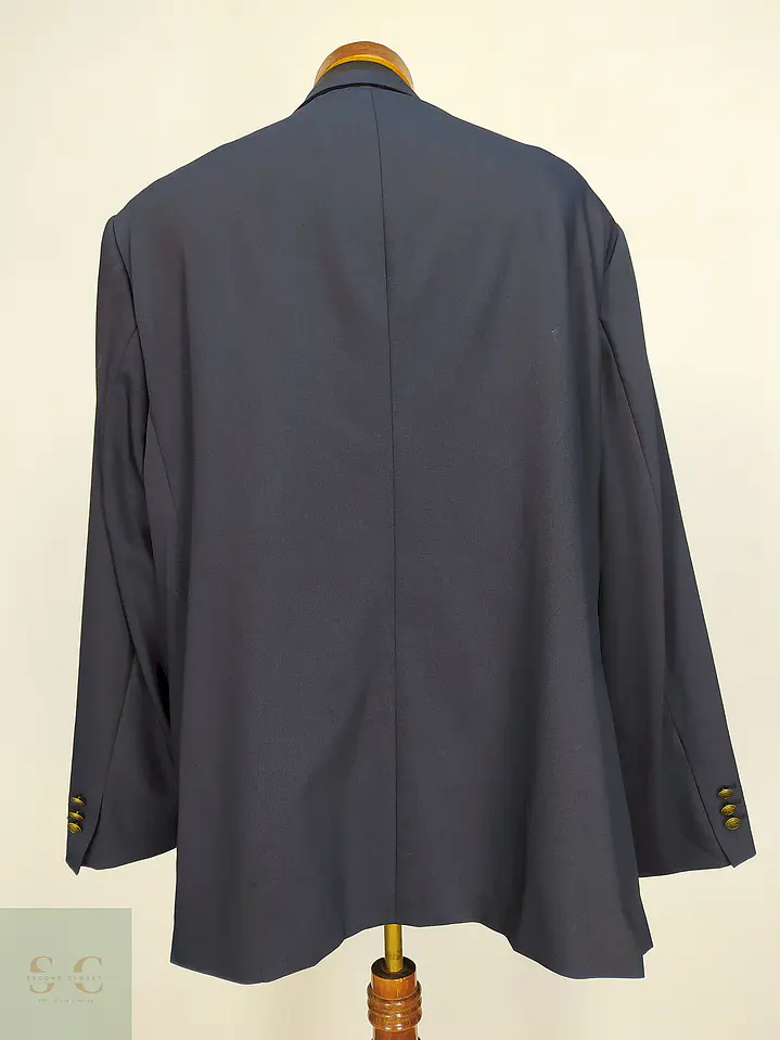 Blazer Klotz Azul Oscuro Lana Virgen Poliéster Elastano Talla XXXL 11