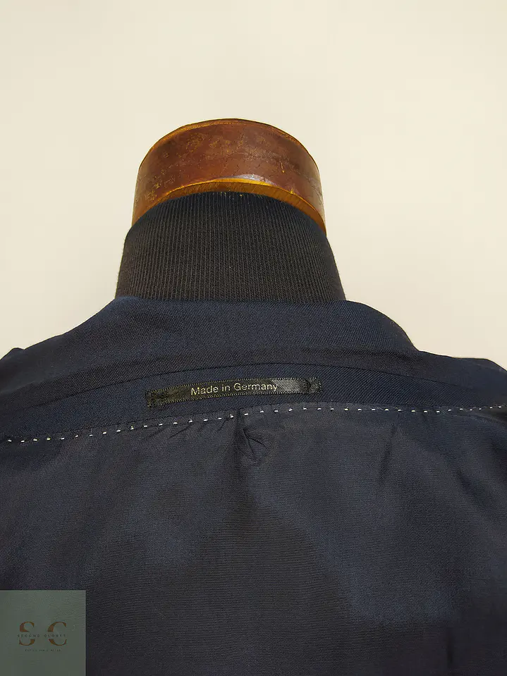 Blazer Klotz Azul Oscuro Lana Virgen Poliéster Elastano Talla XXXL 12