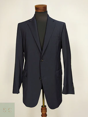 Blazer Eduard Dressler Azul 100% Lana Virgen Talla ML