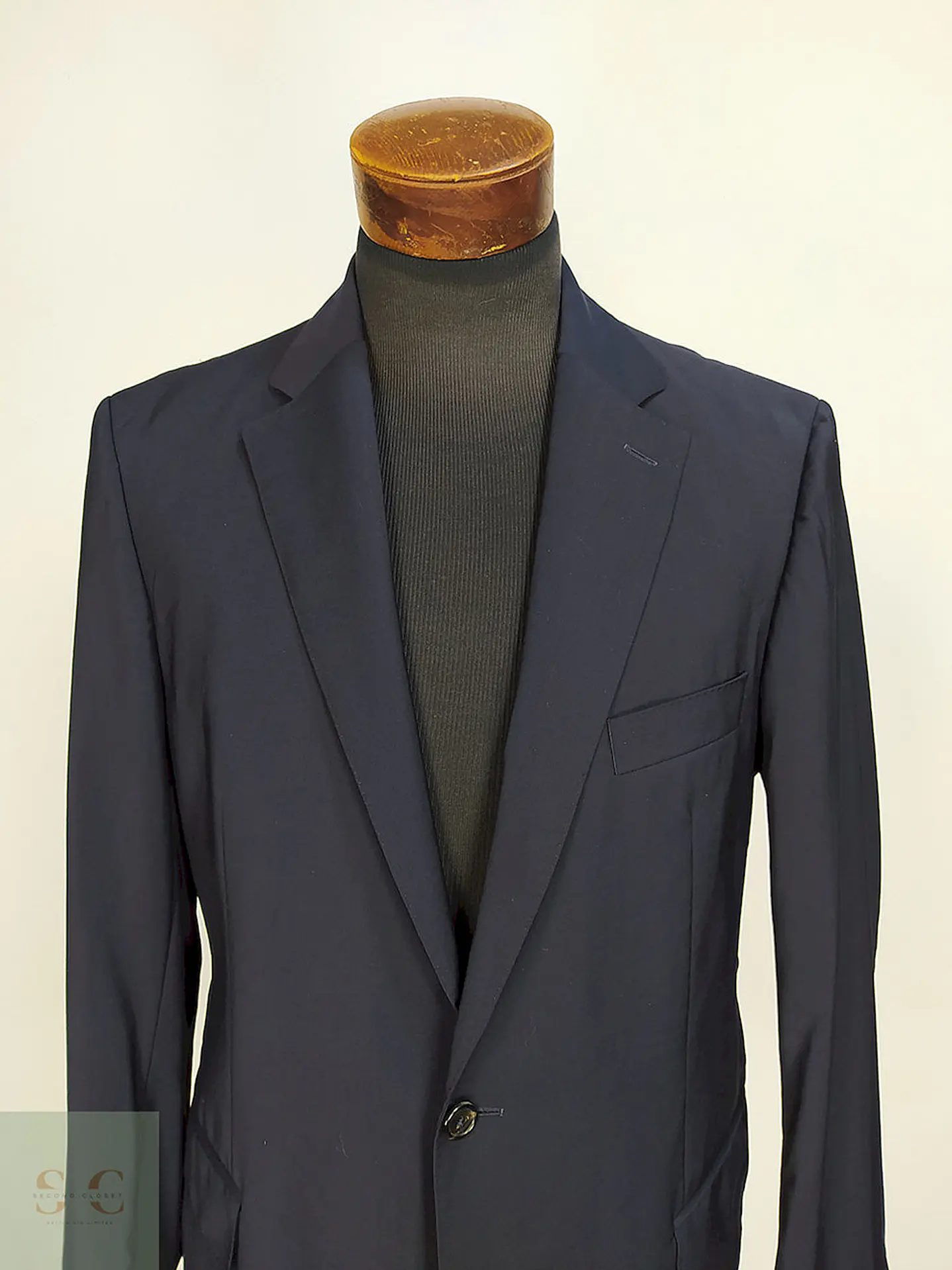 Blazer Eduard Dressler Azul 100% Lana Virgen Talla ML 4