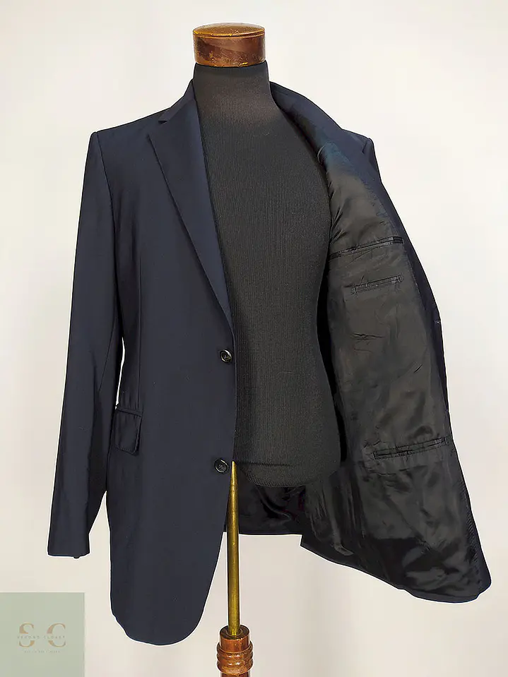 Blazer Eduard Dressler Azul 100% Lana Virgen Talla ML 8